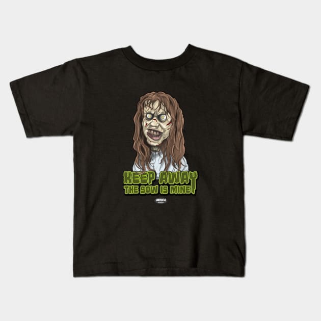 Regan MacNeil Kids T-Shirt by AndysocialIndustries